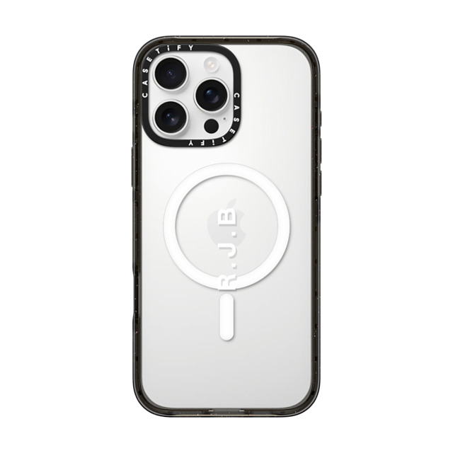 CASETiFY iPhone 16 Pro Max ケース ブラック インパクトケース MagSafe対応 Custom Case - r. j.b