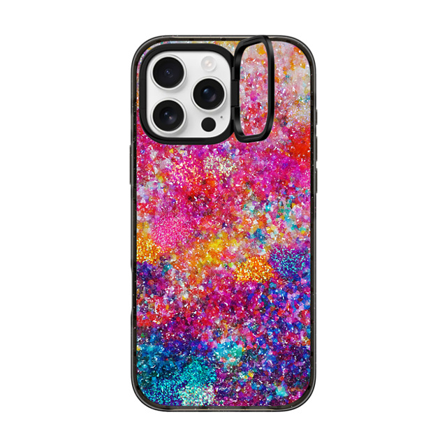 Ingrid Ching x CASETiFY iPhone 16 Pro Max ケース ブラック インパクトリングスタンドケース MagSafe対応 And We Danced Our Way Home by Ingrid Ching