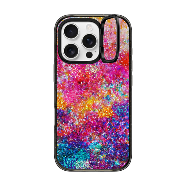 Ingrid Ching x CASETiFY iPhone 16 Pro ケース ブラック インパクトリングスタンドケース MagSafe対応 And We Danced Our Way Home by Ingrid Ching