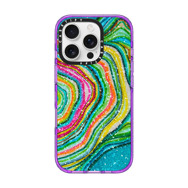 Ingrid Ching x CASETiFY iPhone 16 Pro ケース パープル インパクトケース MagSafe対応 Lineation No. 74 by Ingrid Ching
