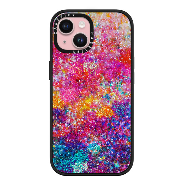 Ingrid Ching x CASETiFY iPhone 15 ケース マットブラック インパクトケース MagSafe対応 And We Danced Our Way Home by Ingrid Ching