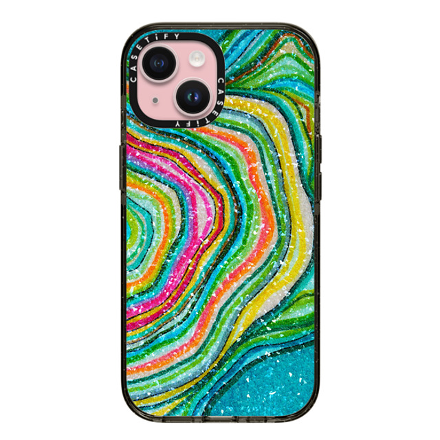 Ingrid Ching x CASETiFY iPhone 15 Case Fine Art ブラック インパクトケース Lineation No. 74 by Ingrid Ching Mother's Day Ingrid Ching x CASETiFY iPhone 15 Case Fine Art ブラック インパクトケース Lineation No. 74 by Ingrid Ching Mother's Day