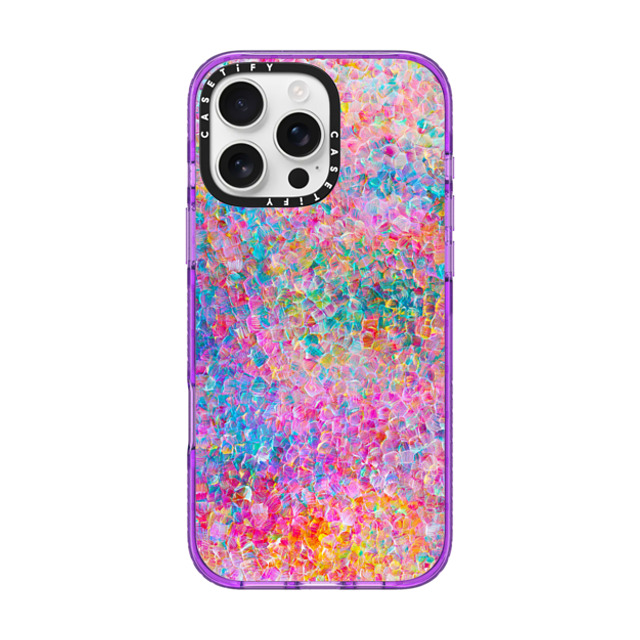 Ingrid Ching x CASETiFY iPhone 16 Pro Max ケース パープル インパクトケース MagSafe対応 My Neon Summer by Ingrid Ching