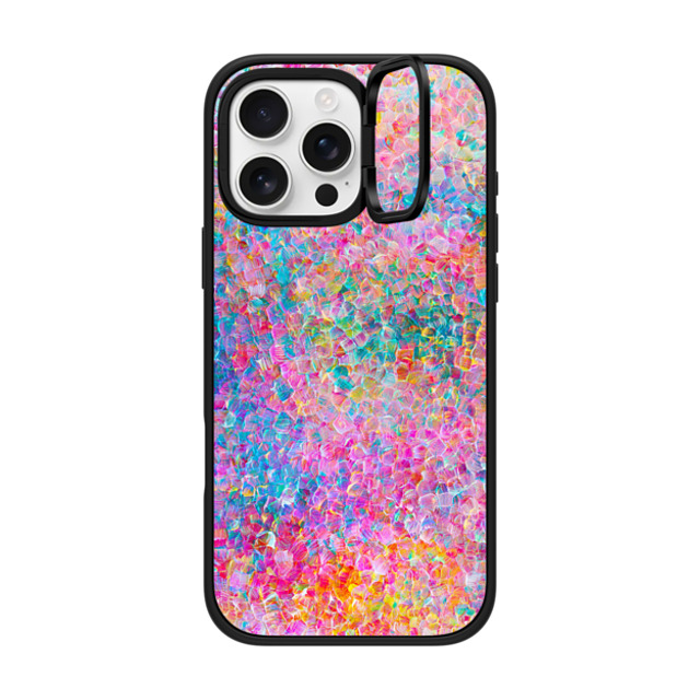 Ingrid Ching x CASETiFY iPhone 16 Pro Max ケース マットブラック インパクトリングスタンドケース MagSafe対応 My Neon Summer by Ingrid Ching