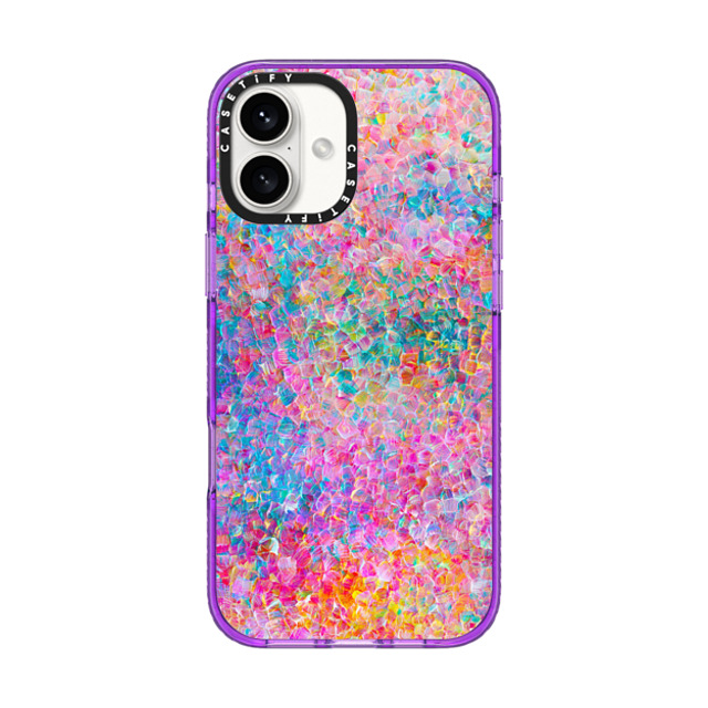 Ingrid Ching x CASETiFY iPhone 16 Plus ケース パープル インパクトケース My Neon Summer by Ingrid Ching