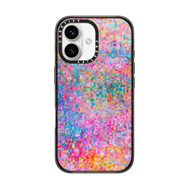 Ingrid Ching x CASETiFY iPhone 16 ケース ブラック インパクトケース MagSafe対応 My Neon Summer by Ingrid Ching