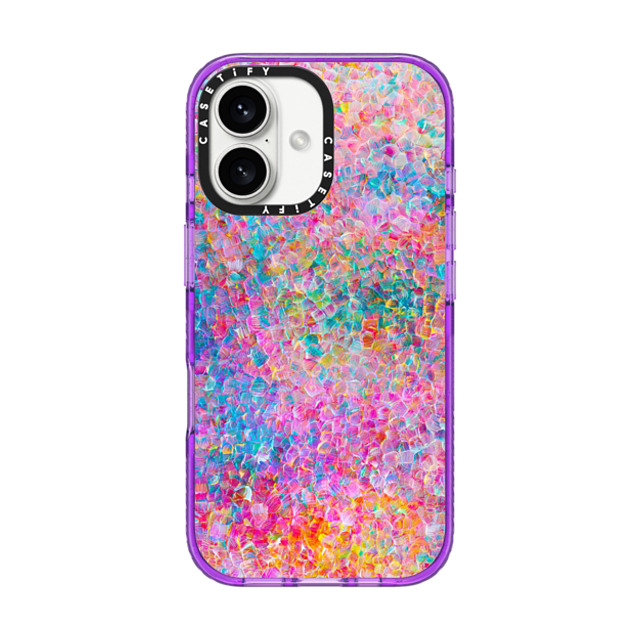 Ingrid Ching x CASETiFY iPhone 16 ケース パープル インパクトケース MagSafe対応 My Neon Summer by Ingrid Ching