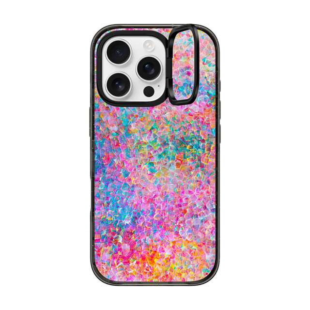 Ingrid Ching x CASETiFY iPhone 16 Pro ケース ブラック インパクトリングスタンドケース MagSafe対応 My Neon Summer by Ingrid Ching