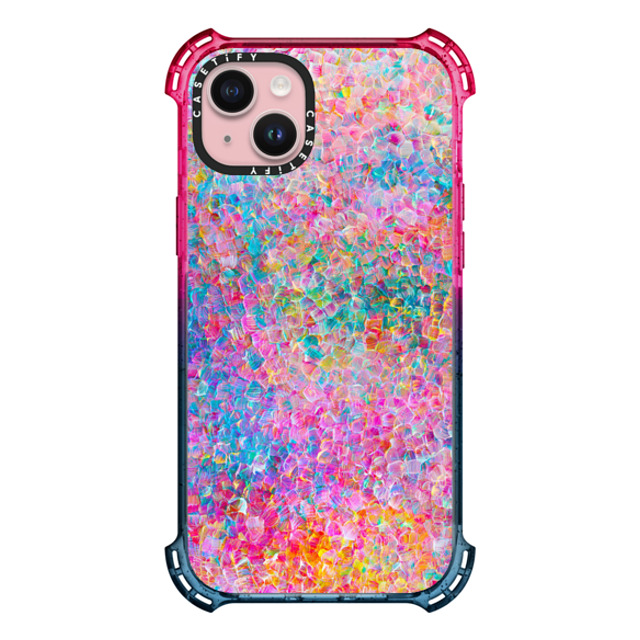 Ingrid Ching x CASETiFY iPhone 15 Plus ケース Cotton Candy バウンスケース My Neon Summer by Ingrid Ching