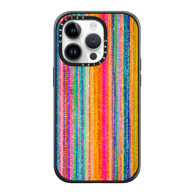 Ingrid Ching x CASETiFY iPhone 14 Pro ケース マットブラック インパクトケース MagSafe対応 Lineation No. 62 by Ingrid Ching