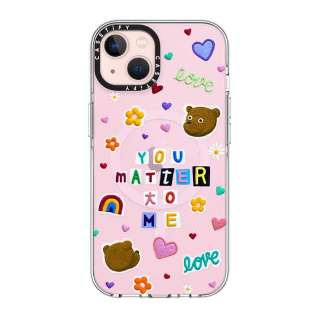 Emma Kang x CASETiFY iPhone 13 ケース クリア クリア ケース MagSafe対応 you matter to me