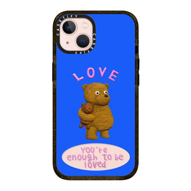 Emma Kang x CASETiFY iPhone 13 ケース ブラック インパクトケース enough to be loved