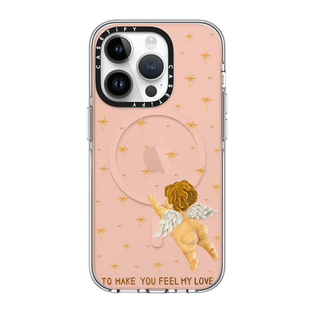 Emma Kang x CASETiFY iPhone 14 Pro ケース クリア クリア ケース MagSafe対応 feel my love