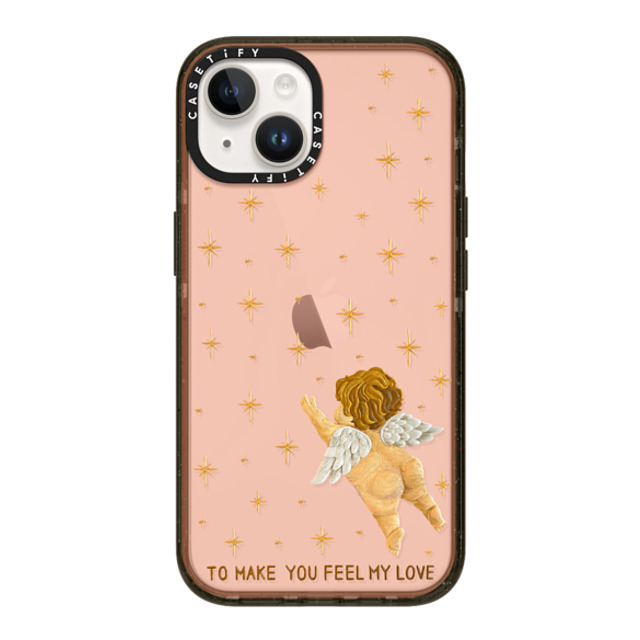 Emma Kang x CASETiFY iPhone 14 ケース ブラック インパクトケース feel my love