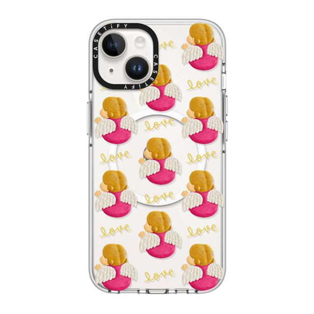 Emma Kang x CASETiFY iPhone 14 ケース クリア クリア ケース MagSafe対応 angel love