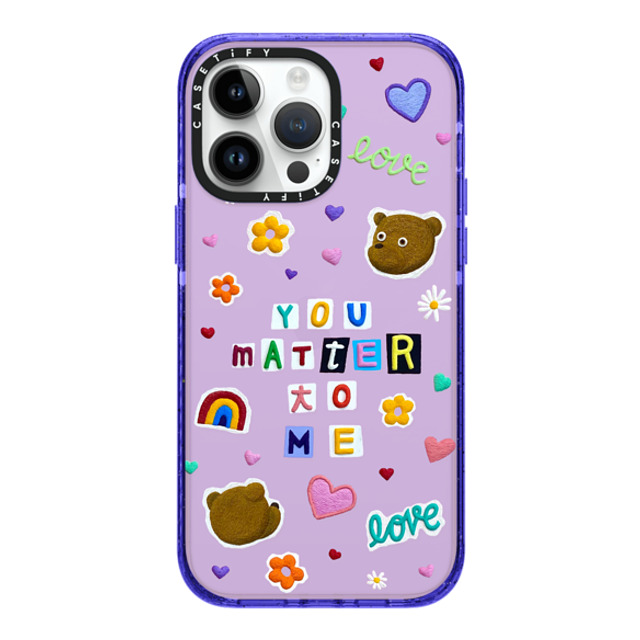 Emma Kang x CASETiFY iPhone 14 Pro Max ケース Peri Purple インパクトケース you matter to me