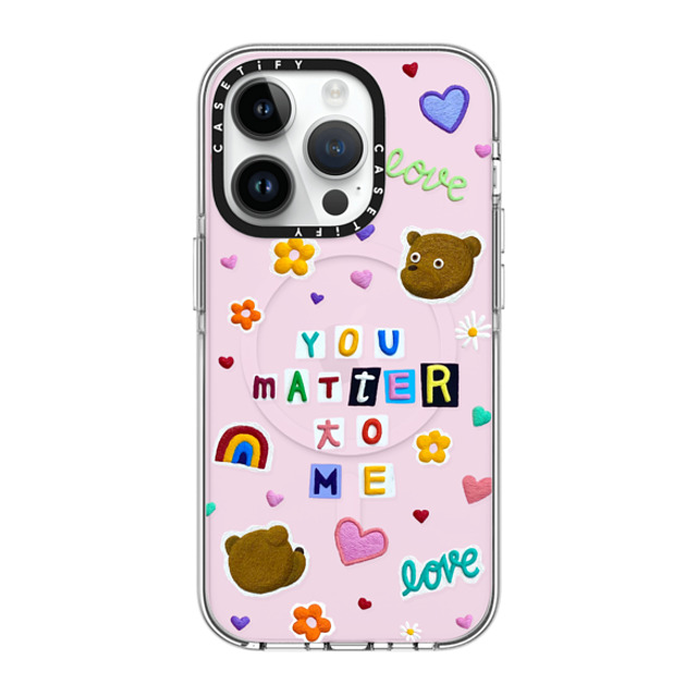 Emma Kang x CASETiFY iPhone 14 Pro ケース クリア クリア ケース MagSafe対応 you matter to me