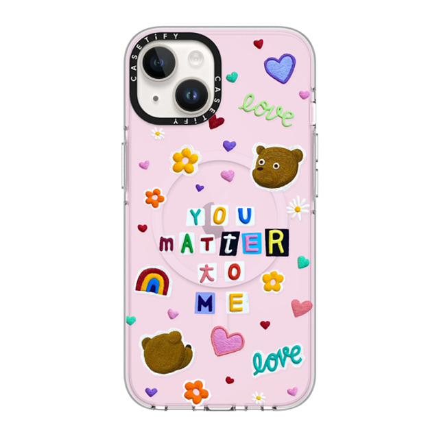 Emma Kang x CASETiFY iPhone 14 ケース クリア クリア ケース MagSafe対応 you matter to me