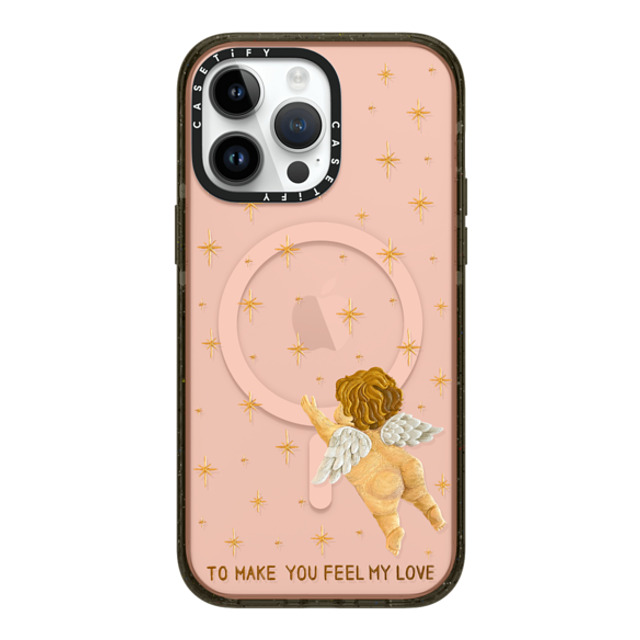 Emma Kang x CASETiFY iPhone 14 Pro Max ケース ブラック インパクトケース MagSafe対応 feel my love