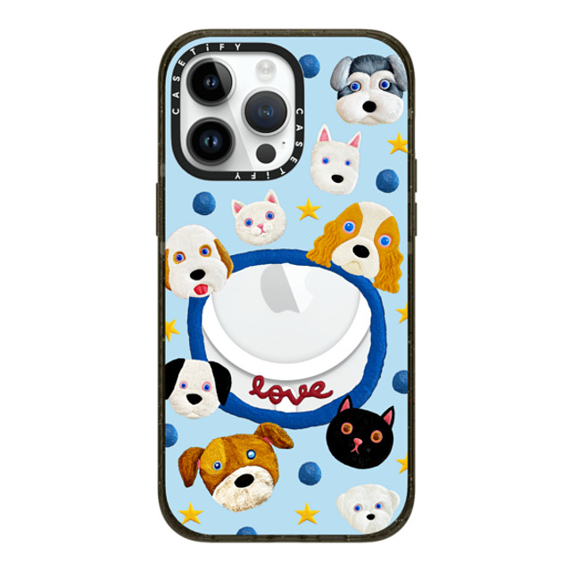 Emma Kang x CASETiFY iPhone 14 Pro Max ケース ブラック インパクトケース MagSafe対応 pet lover