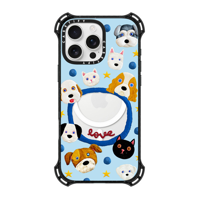 Emma Kang x CASETiFY iPhone 16 Pro Max ケース ブラック バウンスケース pet lover