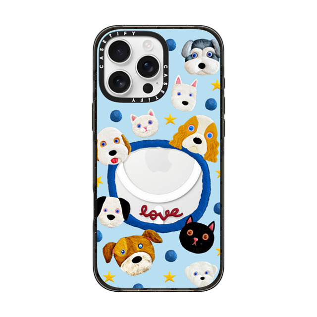 Emma Kang x CASETiFY iPhone 16 Pro Max ケース ブラック インパクトケース MagSafe対応 pet lover