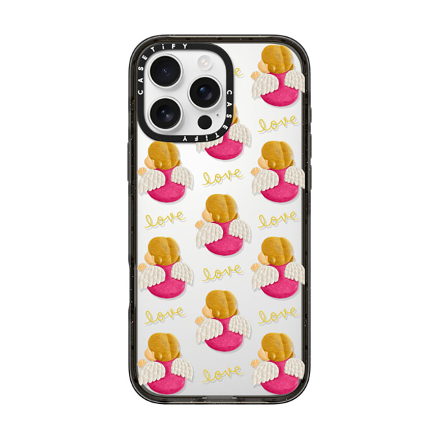 Emma Kang x CASETiFY iPhone 16 Pro Max ケース ブラック インパクトケース angel love