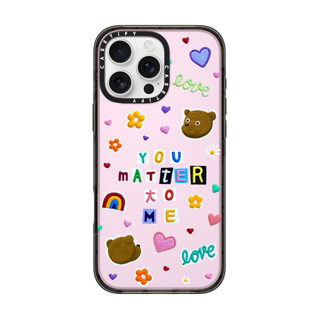 Emma Kang x CASETiFY iPhone 16 Pro Max ケース ブラック インパクトケース you matter to me