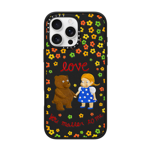 Emma Kang x CASETiFY iPhone 16 Pro Max ケース マットブラック インパクトケース MagSafe対応 stay with you