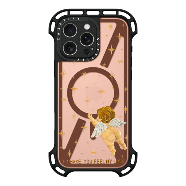 Emma Kang x CASETiFY iPhone 16 Pro Max ケース ブラック ウルトラ バウンスケース MagSafe対応 feel my love