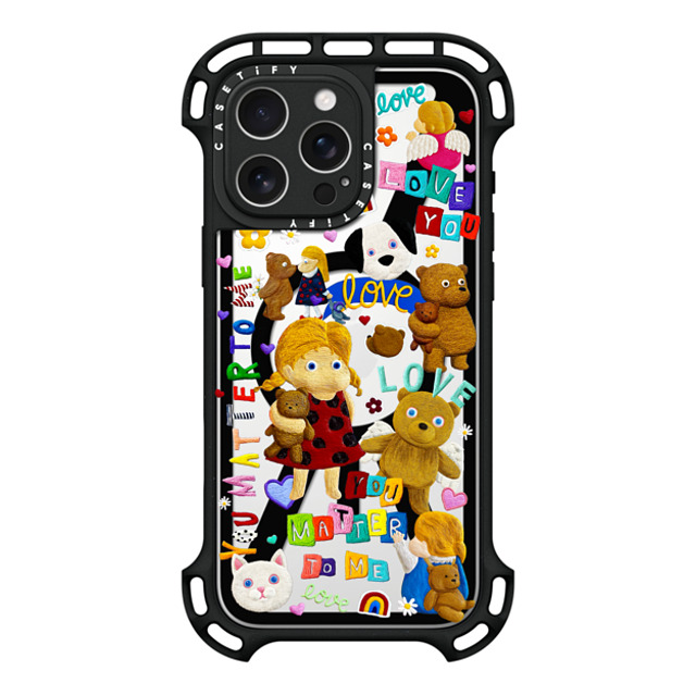 Emma Kang x CASETiFY iPhone 16 Pro Max ケース ブラック ウルトラ バウンスケース MagSafe対応 all about love