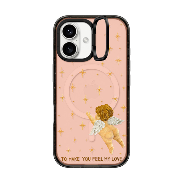 Emma Kang x CASETiFY iPhone 16 Case Black インパクトリングスタンドケース MagSafe対応 feel my love Emma Kang x CASETiFY iPhone 16 Case Black インパクトリングスタンドケース MagSafe対応 feel my love