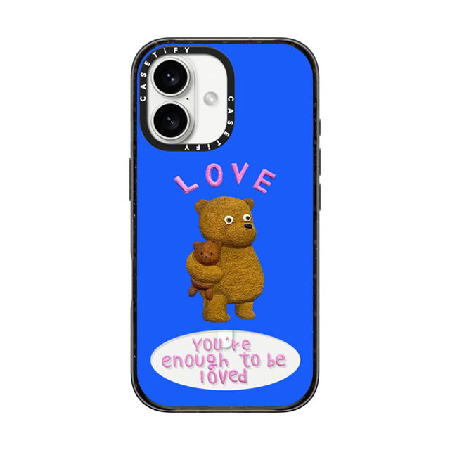 Emma Kang x CASETiFY iPhone 16 ケース ブラック インパクトケース MagSafe対応 enough to be loved