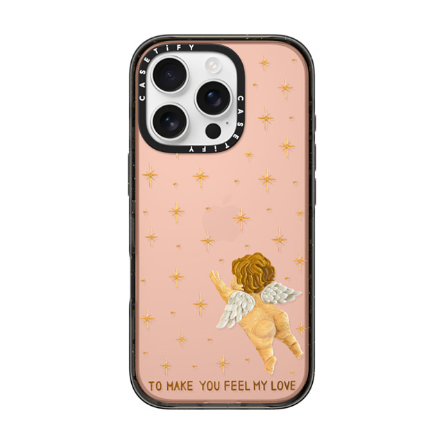 Emma Kang x CASETiFY iPhone 16 Pro ケース ブラック インパクトケース feel my love