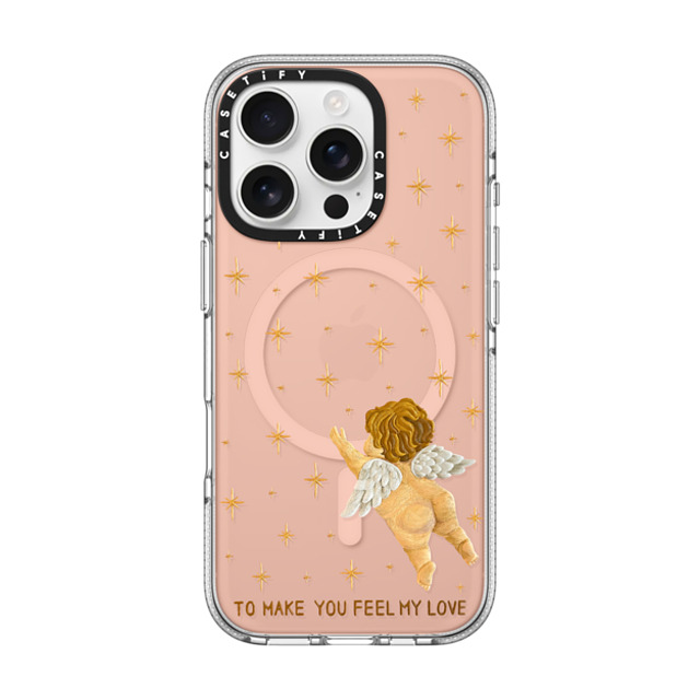 Emma Kang x CASETiFY iPhone 16 Pro ケース クリア クリア ケース MagSafe対応 feel my love