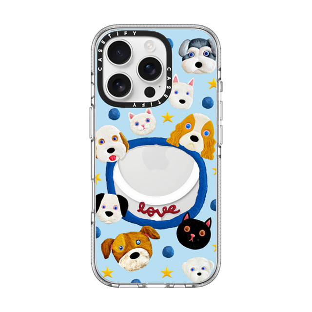 Emma Kang x CASETiFY iPhone 16 Pro ケース クリア クリア ケース MagSafe対応 pet lover