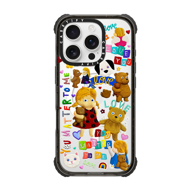 Emma Kang x CASETiFY iPhone 16 Pro Case Black ウルトラ インパクトケース MagSafe 対応 all about love Emma Kang x CASETiFY iPhone 16 Pro Case Black ウルトラ インパクトケース MagSafe 対応 all about love