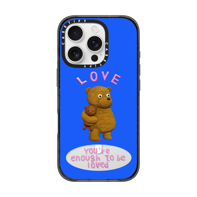 Emma Kang x CASETiFY iPhone 16 Pro ケース ブラック インパクトケース MagSafe対応 enough to be loved