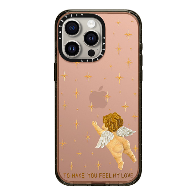 Emma Kang x CASETiFY iPhone 15 Pro Max ケース ブラック インパクトケース feel my love