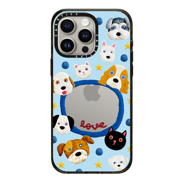 Emma Kang x CASETiFY iPhone 15 Pro Max ケース ブラック インパクトケース pet lover