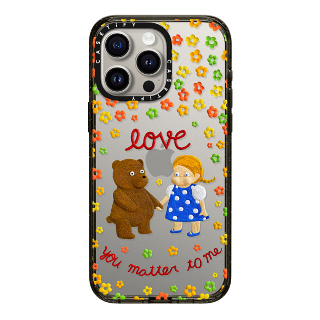 Emma Kang x CASETiFY iPhone 15 Pro Max ケース ブラック インパクトケース stay with you