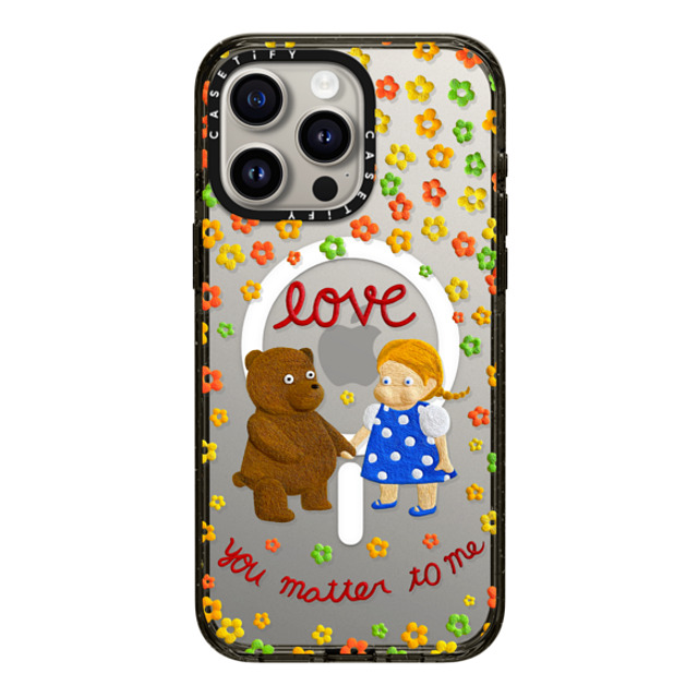 Emma Kang x CASETiFY iPhone 15 Pro Max ケース ブラック インパクトケース MagSafe対応 stay with you