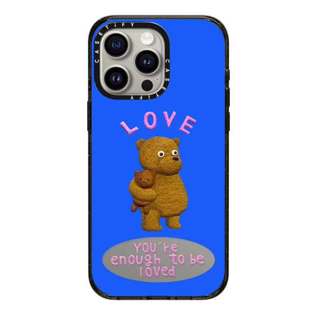 Emma Kang x CASETiFY iPhone 15 Pro Max ケース ブラック インパクトケース enough to be loved