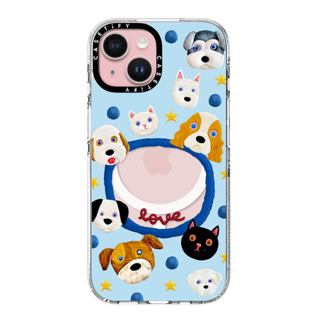 Emma Kang x CASETiFY iPhone 15 ケース クリア クリア ケース MagSafe対応 pet lover