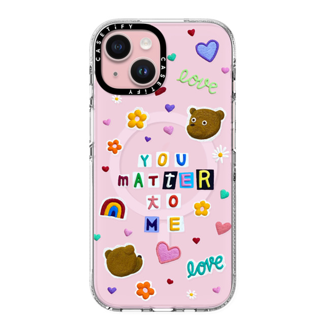 Emma Kang x CASETiFY iPhone 15 ケース クリア クリア ケース MagSafe対応 you matter to me