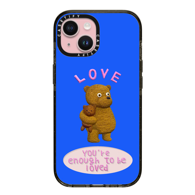 Emma Kang x CASETiFY iPhone 15 ケース ブラック インパクトケース enough to be loved