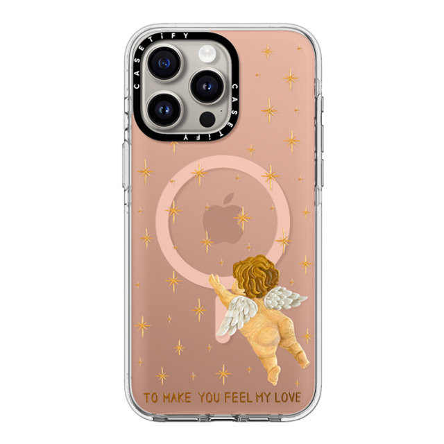 Emma Kang x CASETiFY iPhone 15 Pro Max ケース クリア クリア ケース MagSafe対応 feel my love