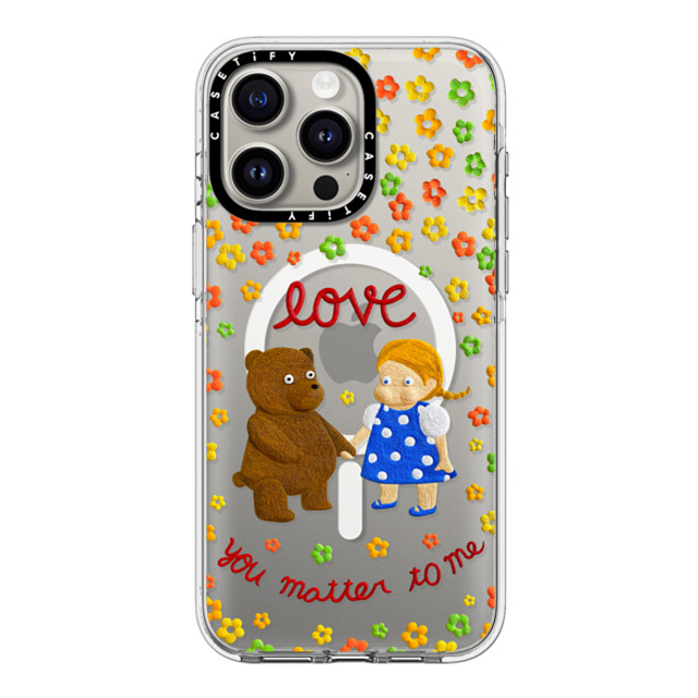 Emma Kang x CASETiFY iPhone 15 Pro Max ケース クリア クリア ケース MagSafe対応 stay with you