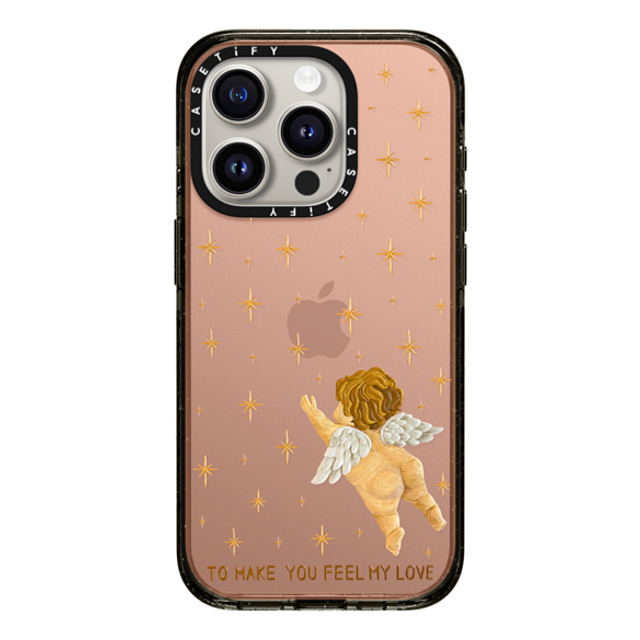 Emma Kang x CASETiFY iPhone 15 Pro ケース ブラック インパクトケース feel my love