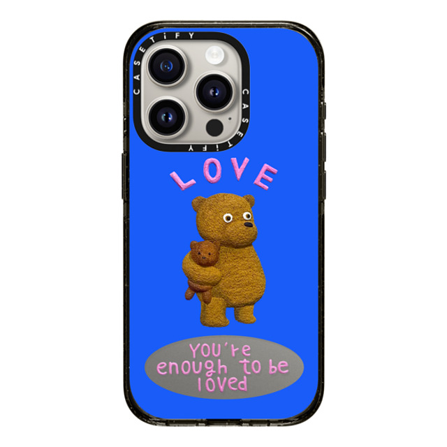 Emma Kang x CASETiFY iPhone 15 Pro ケース ブラック インパクトケース enough to be loved